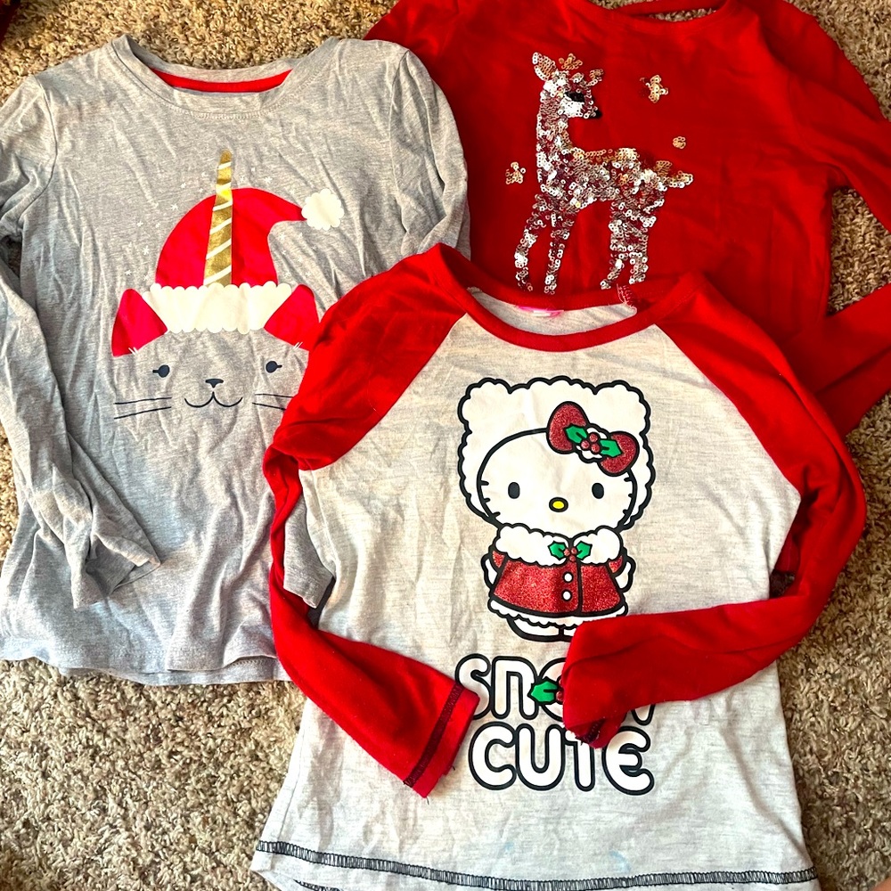 Play condition shirts for Christmas, sizes 6-8 (tags removed on some)
